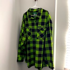 Men’s Dixxon Gang Green flannel size 5Xl